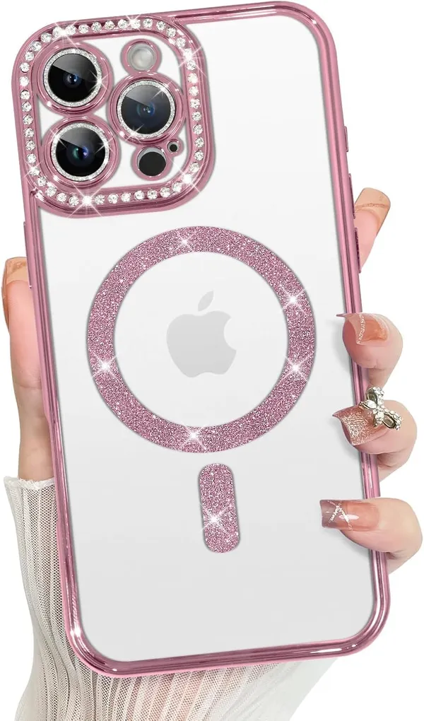 Rose_Gold_TPU_Transparent_Glitter_iPhone_16_Pro_Max_Mobile_Cover