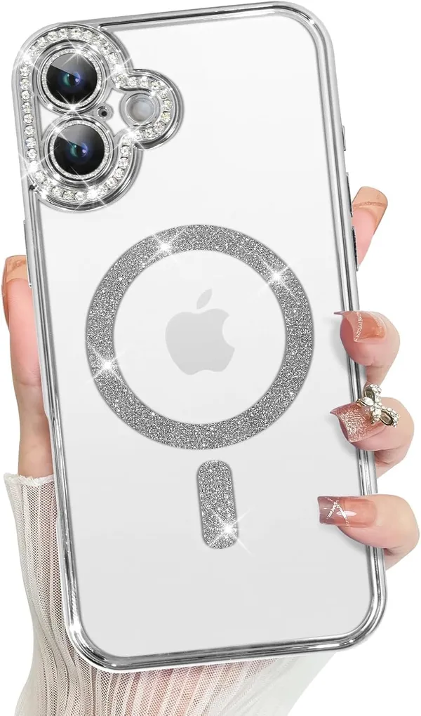Silver_TPU_Transparent_Glitter_iPhone_16_Mobile_Cover