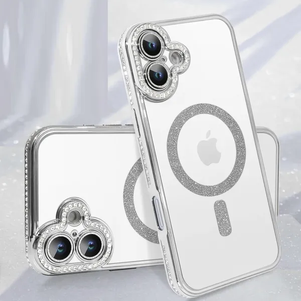 Silver_TPU_Transparent_Glitter_iPhone_16_Mobile_Cover