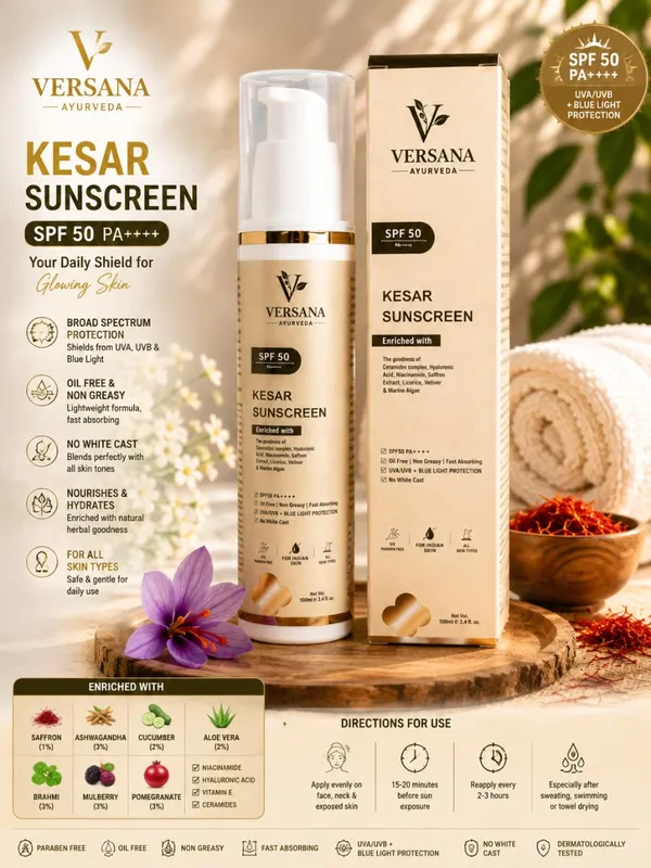 Versana_Ayurveda_Kesar_Sunscreen_SPF_50_PA++++