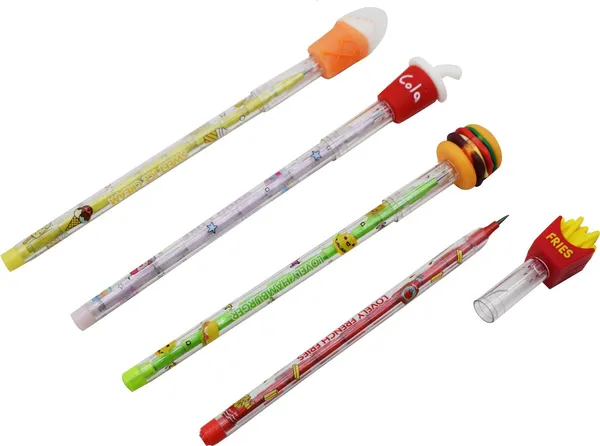 Set_Of_12_Fast_Food_Theme_Fancy_Pencils_|_Perfect_Birthday_Gift_For_Kids