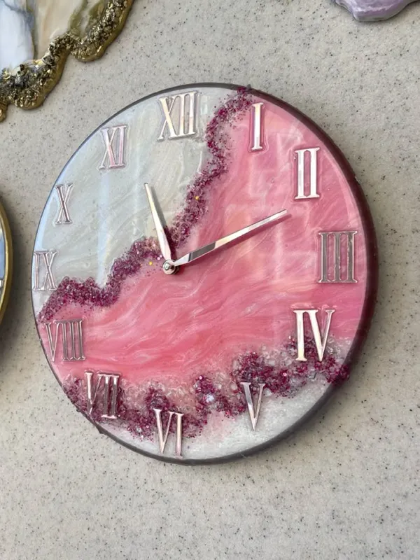 Pink_Rose_Wall_Clock