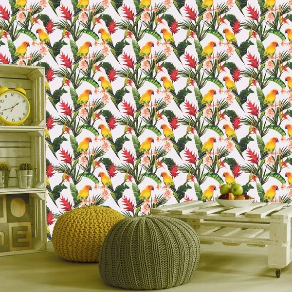 Self_Adhesive_Wallpaper_Model_(Parrot_on_Tree)_Large_for_Walls/Doors/Almira/Table/Wood/Iron/Tile/and_Any_Plain_Surface_|_40x300_cm