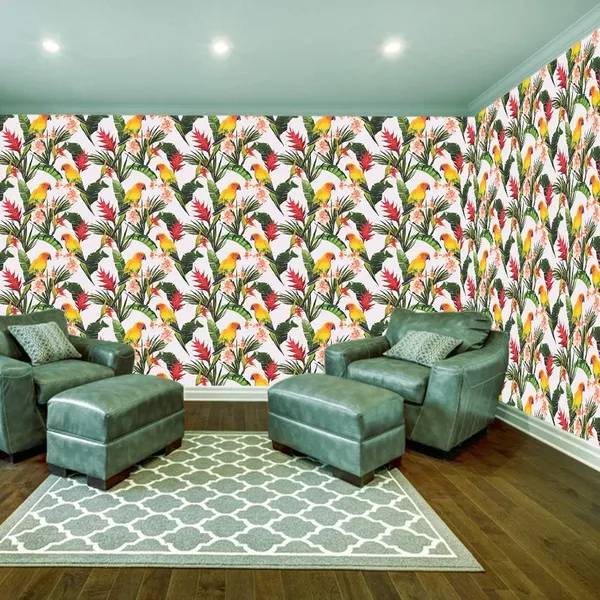 Self_Adhesive_Wallpaper_Model_(Parrot_on_Tree)_Large_for_Walls/Doors/Almira/Table/Wood/Iron/Tile/and_Any_Plain_Surface_|_40x300_cm