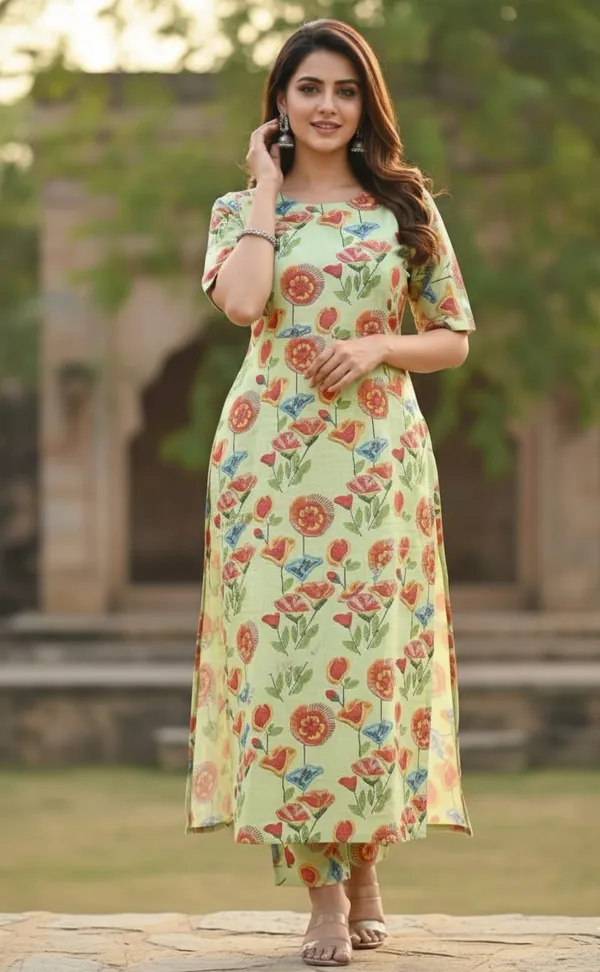 Women_Cotton_Floral_Printed_Long_Kurta_and_Trouser_Co-ords