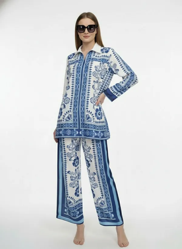 Women_Relaxed_Fit_Printed_Shirt_Collar_Top_&_Trouser_Co-ord_Set