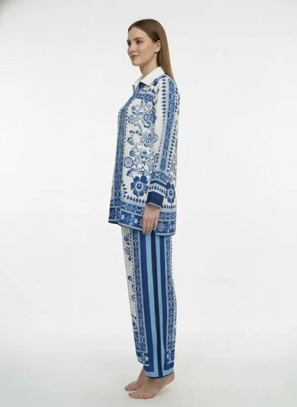 Women_Relaxed_Fit_Printed_Shirt_Collar_Top_&_Trouser_Co-ord_Set