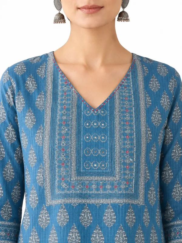 Women_Floral_Printed_Pure_Kota_Doriya_Kurta_with_Trousers_&_Dupatta_Set