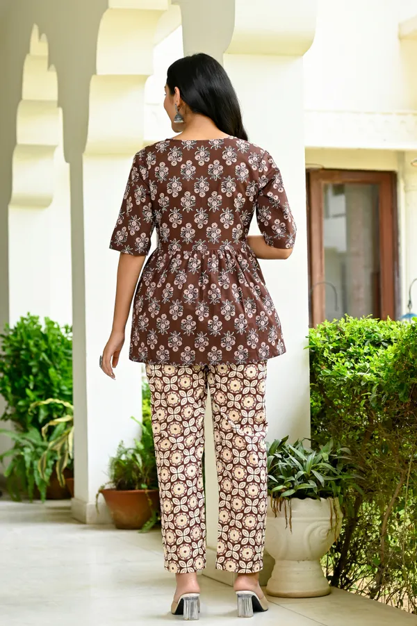 Brown_Cotton_Co-Ord_Set_For_Women