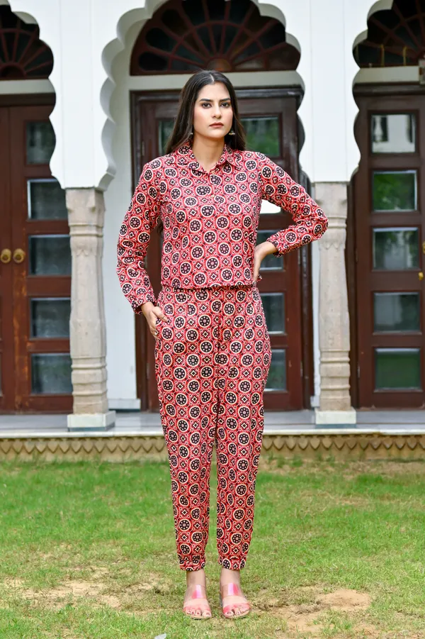 Red_Cotton_Co-Ord_Set_For_Women