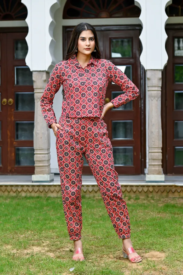 Red_Cotton_Co-Ord_Set_For_Women