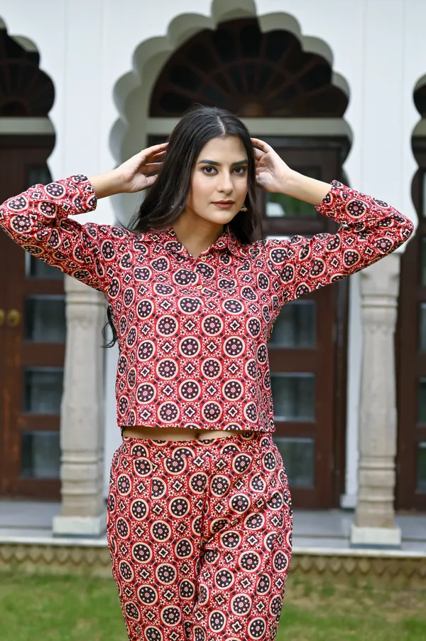 Red_Cotton_Co-Ord_Set_For_Women
