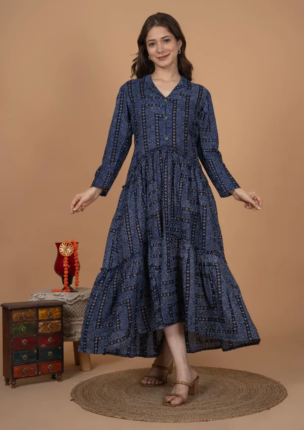 Blue_Printed_Kurta_For_Women