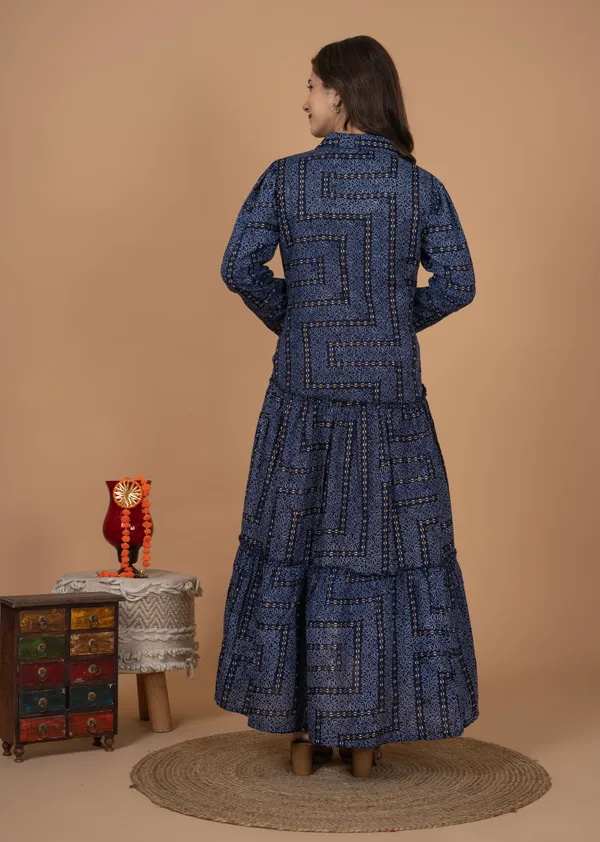 Blue_Printed_Kurta_For_Women