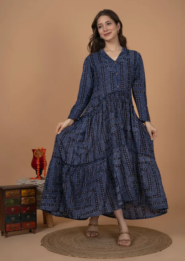 Blue_Printed_Kurta_For_Women