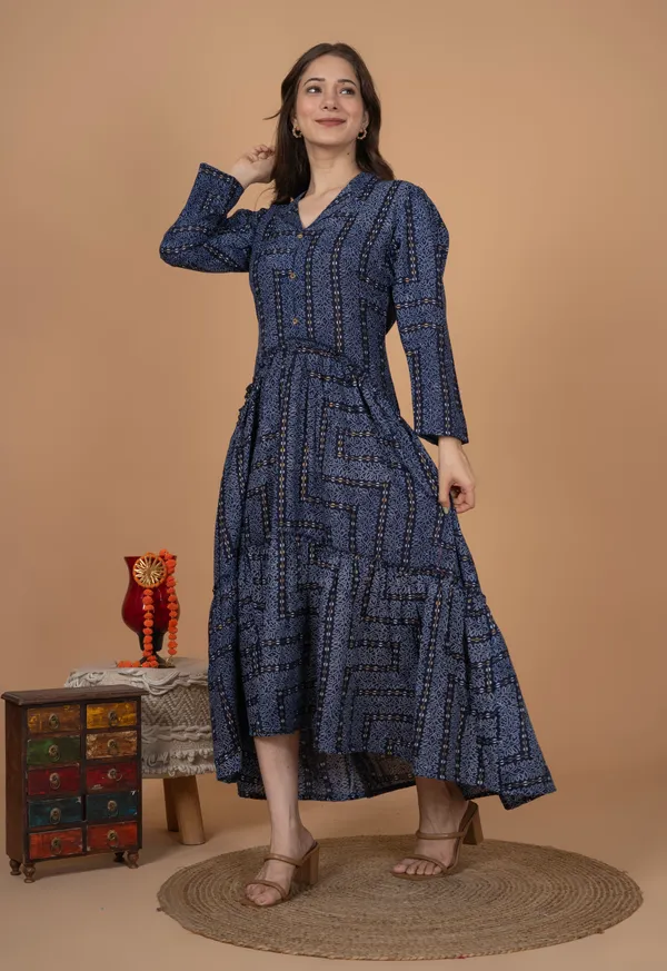 Blue_Printed_Kurta_For_Women