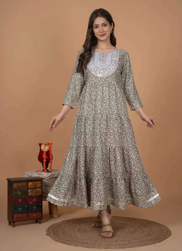 Gray_Rayon_Floral_Sequinned_A-Line_Maxi_Dress_For_Woman