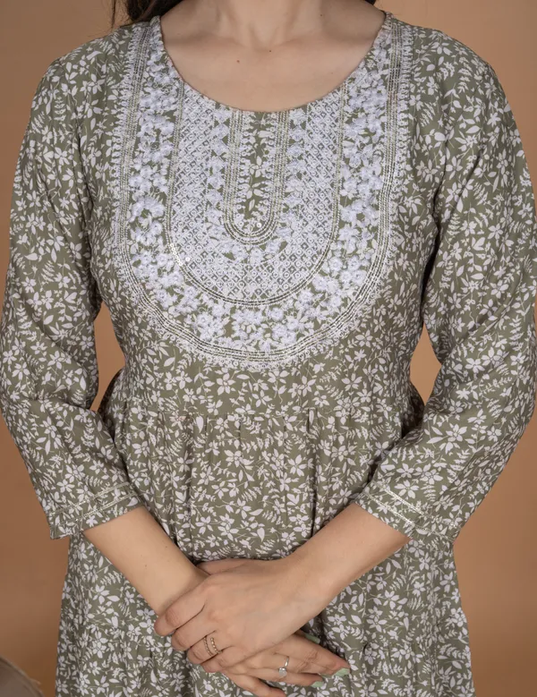 Gray_Rayon_Floral_Sequinned_A-Line_Maxi_Dress_For_Woman