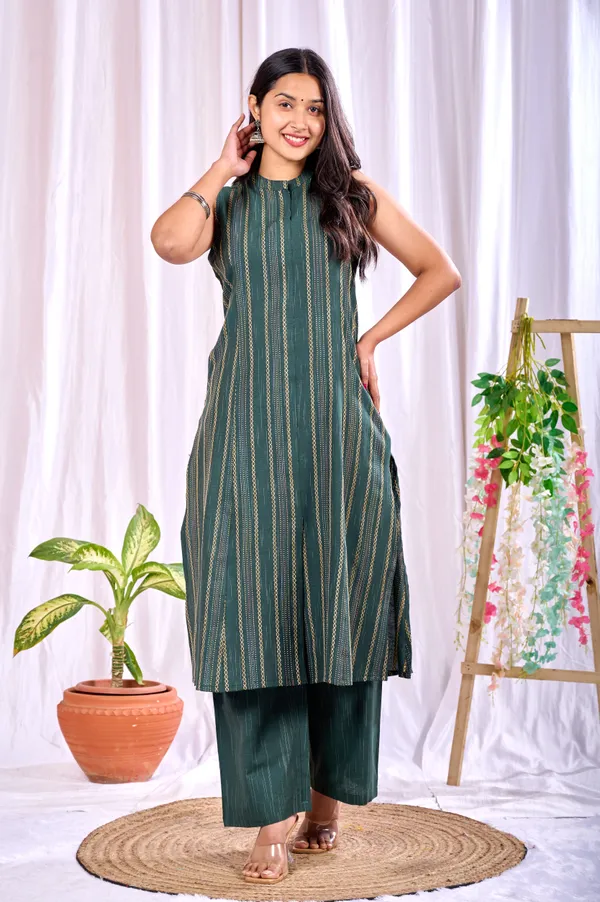 Green_Cotton_A-Line_Printed_Regular_Fit_Co-Ord_Set_For_Women