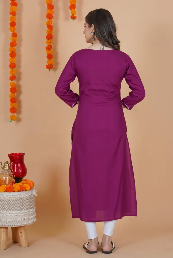 Pink_Rayon_Kurta_For_Women