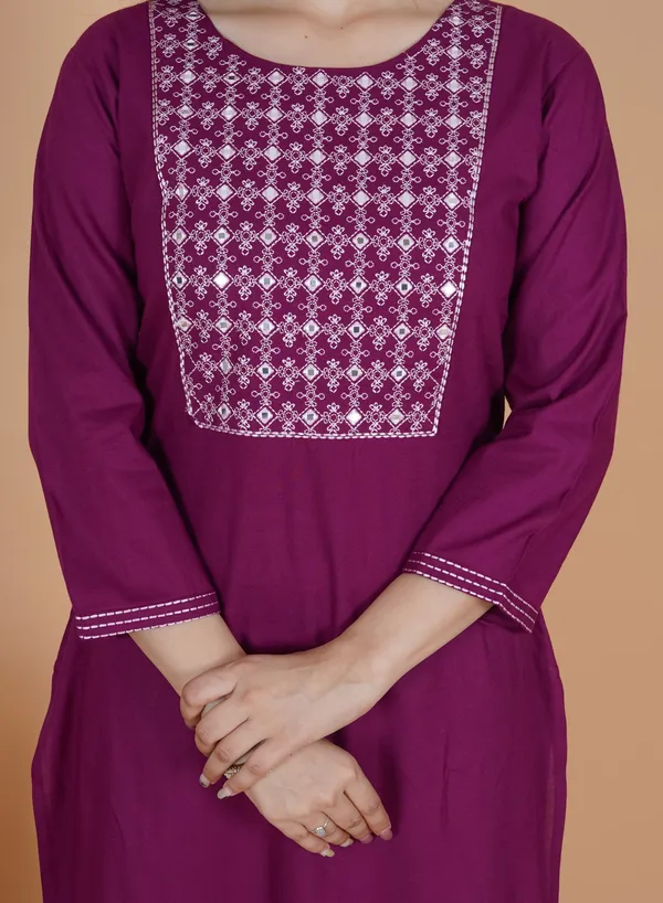 Pink_Rayon_Kurta_For_Women