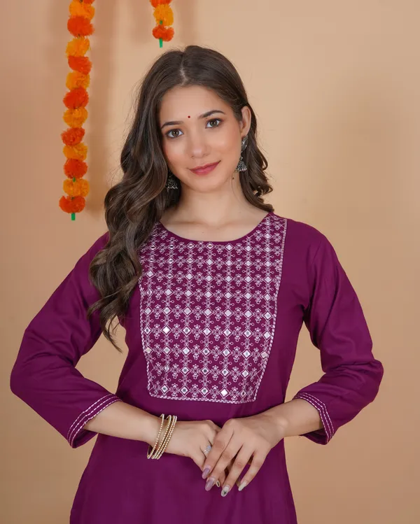 Pink_Rayon_Kurta_For_Women