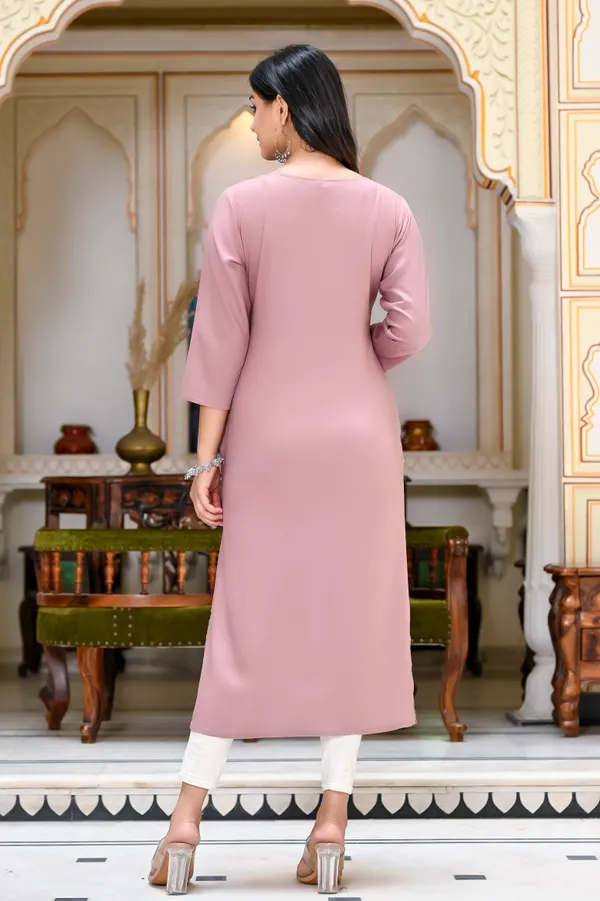 Pink_Rayon_Kurta_For_Women