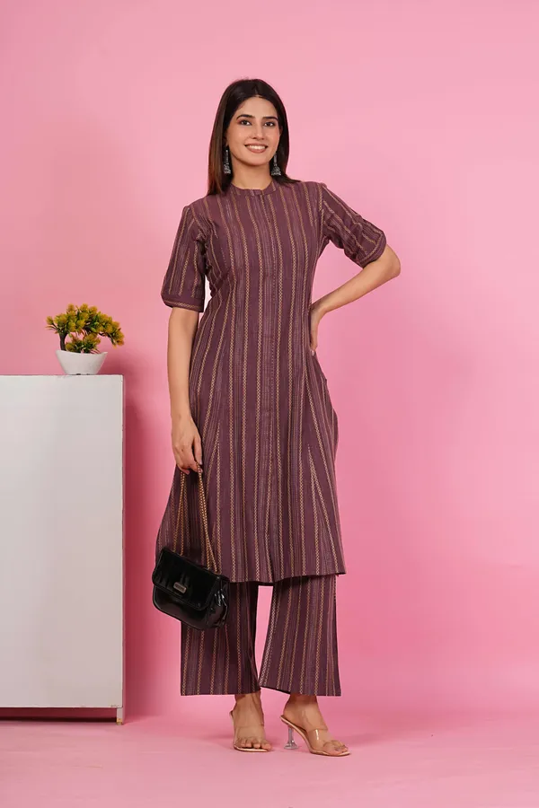 Women_Striped_Cotton_Round_Neck_Kurta_with_Matching_Trousers