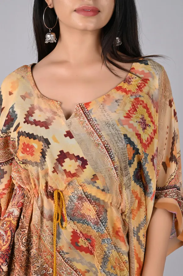 Abstract_Print_Kimono_Sleeves_Kaftan_Kurta