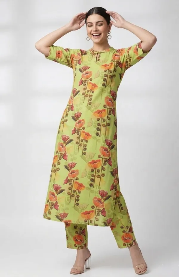 Women_Green_Ethnic_Motifs_Printed_Straight_Kurta_with_Trousers