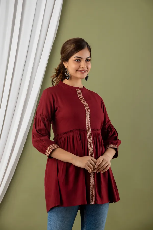 Maroon_Rayon_Regular_Fit_Tops_&_Tunics_For_Women