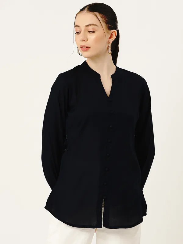 Black_Rayon_Casual_Regular_Fit_Tops_&_Tunics_For_Women
