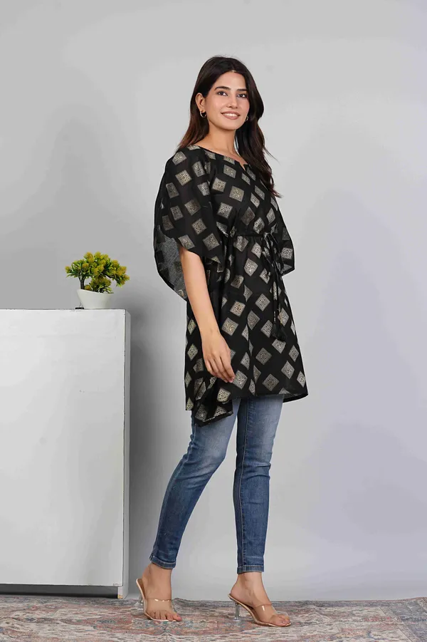 Black_Ethnic_Motifs_Chanderi_Kaftan_Top_for_Women