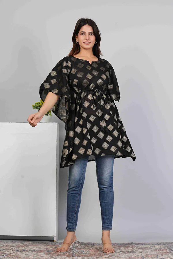 Black_Ethnic_Motifs_Chanderi_Kaftan_Top_for_Women