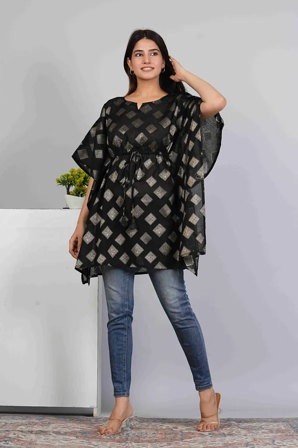 Black_Ethnic_Motifs_Chanderi_Kaftan_Top_for_Women