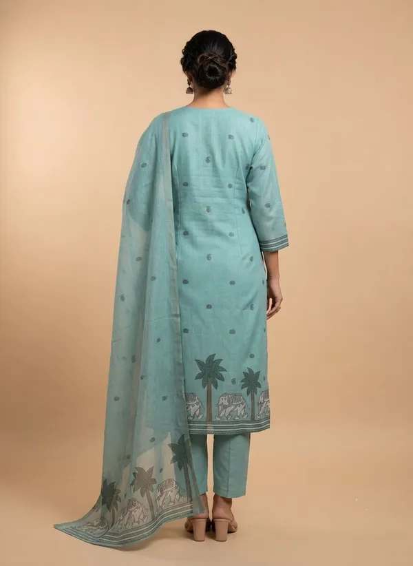 Women_Blue_Ethnic_Motifs_Sequinned_Kurta_with_Trousers_&_Dupatta_Set