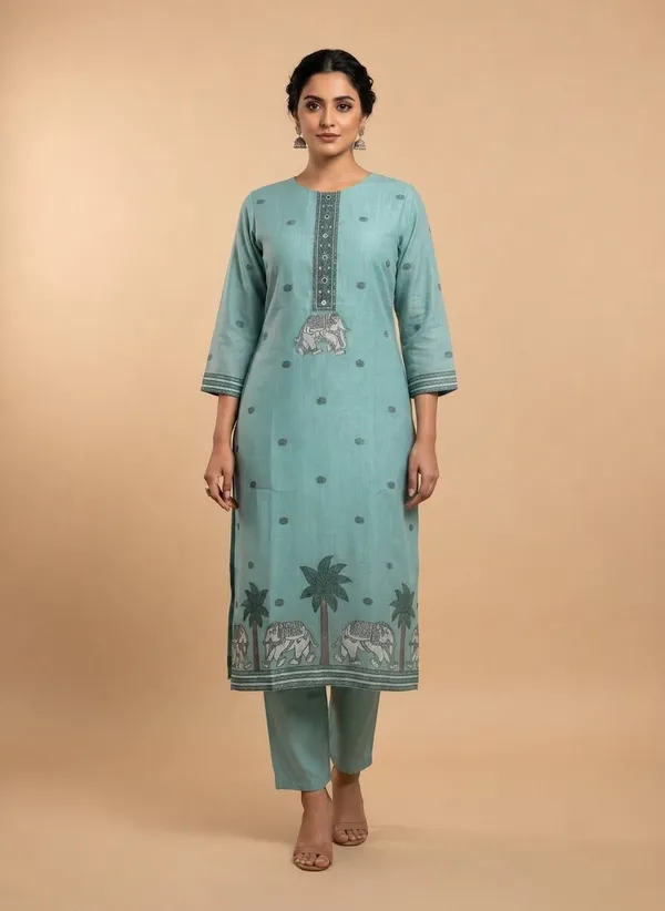 Women_Blue_Ethnic_Motifs_Sequinned_Kurta_with_Trousers_&_Dupatta_Set