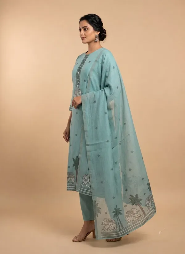 Women_Blue_Ethnic_Motifs_Sequinned_Kurta_with_Trousers_&_Dupatta_Set