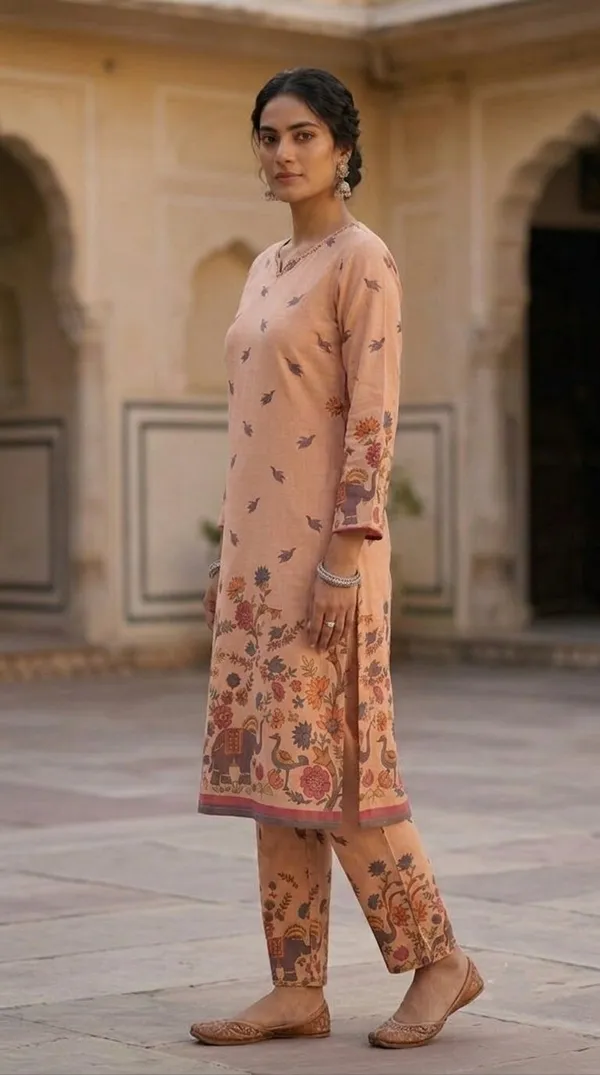 Women_Cotton_Flex_Thread_Work_Printed_Straight_Kurta_with_Palazzos
