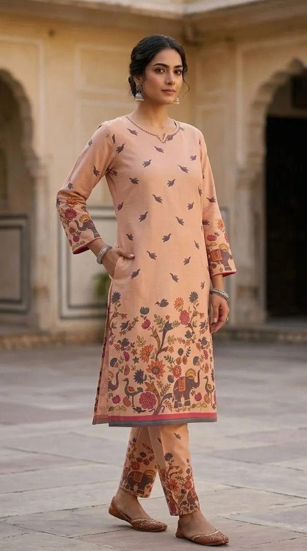 Women_Cotton_Flex_Thread_Work_Printed_Straight_Kurta_with_Palazzos