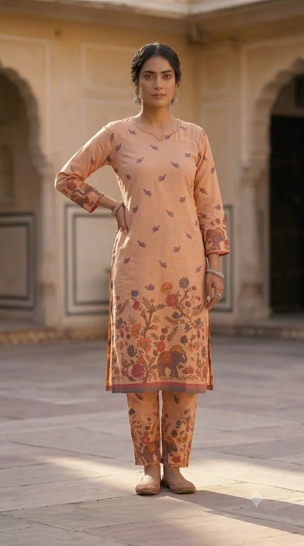Women_Cotton_Flex_Thread_Work_Printed_Straight_Kurta_with_Palazzos