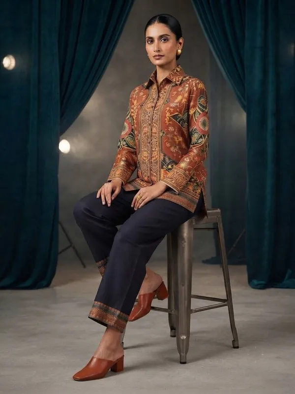 Women_Ethnic_Motifs_Casual_Printed_Shirt_&_Palazzo_Co-Ord_Set