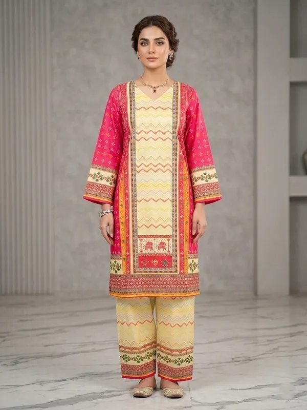 Women_Ethnic_Motifs_Printed_Regular_Fit_Top_with_Matching_Trousers_Co-Ord_Set