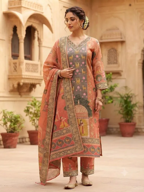 Women_Ethnic_Motifs_Printed_Shimmer_Kurta_with_Palazzos_&_Dupatta