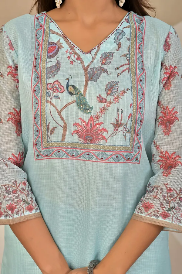 Women_Ethnic_Motifs_Printed_V-Neck_Straight_Kurta_Trousers_&_Dupatta_Set