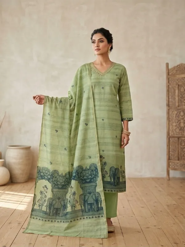 Women_Ethnic_Motifs_Yoke_Design_Straight_Kurta_with_Trousers_&_Dupatta