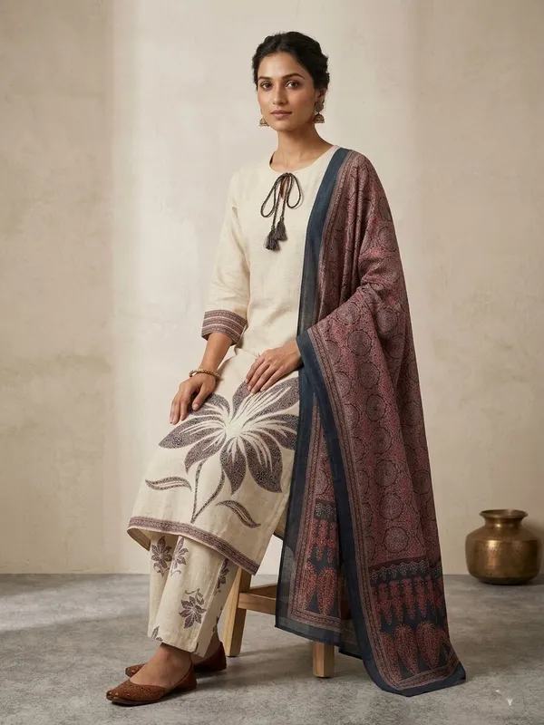Women_Ethnic_Print_Regular_Fit_Kurta_with_Trousers_&_Dupatta