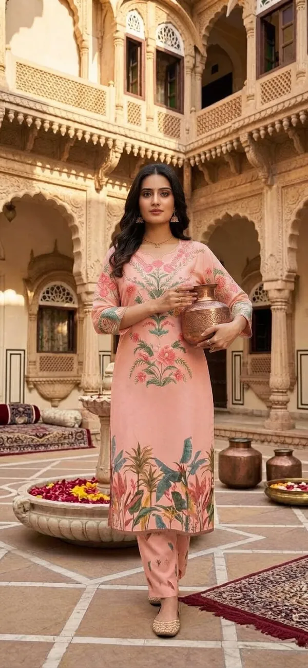 Women_Floral_Print_Cotton_Flex_Tunic_&_Trousers_Co-Ord_Set