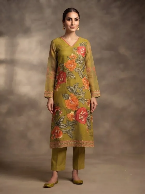 Women_Floral_Printed_V-Neck_Straight_Kurta_with_Thread_Work,_Trousers_&_Dupatta