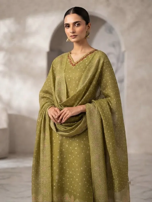 Women_Green_Ethnic_Motifs_Printed_Kurta_Set_with_Matching_Trousers_&_Dupatta